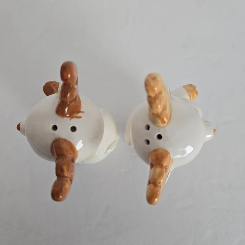 Vintage Christmas Baby Reindeer Salt & Pepper Shakers Made in Japan